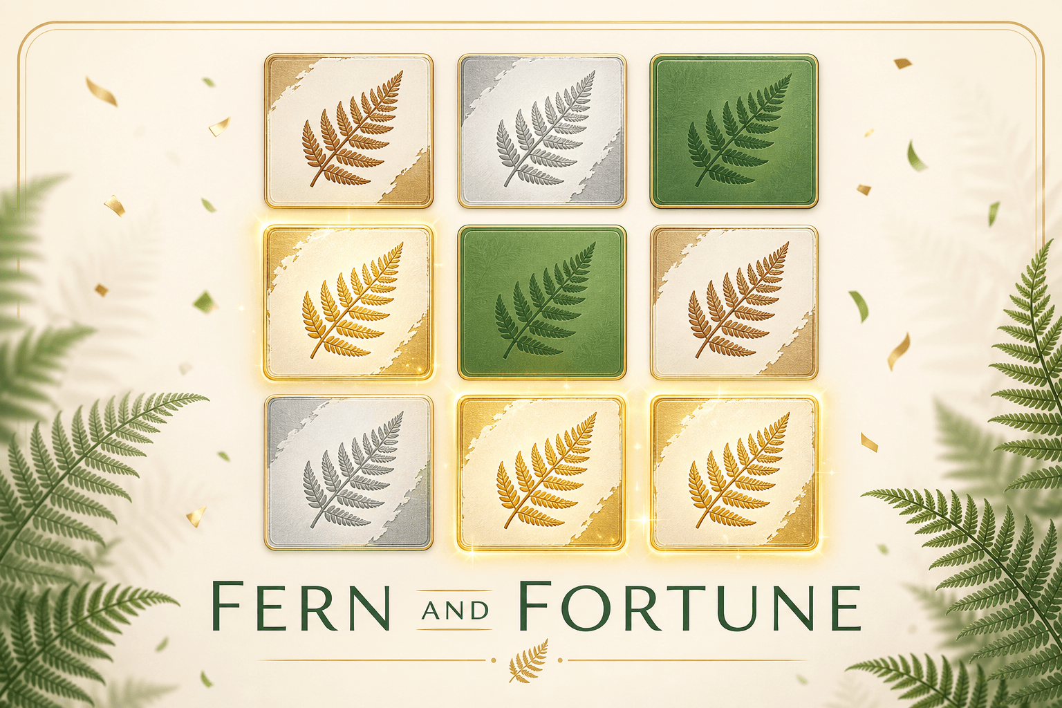 Fern and Fortune — a scratch-card reveal game with silver fern symbols